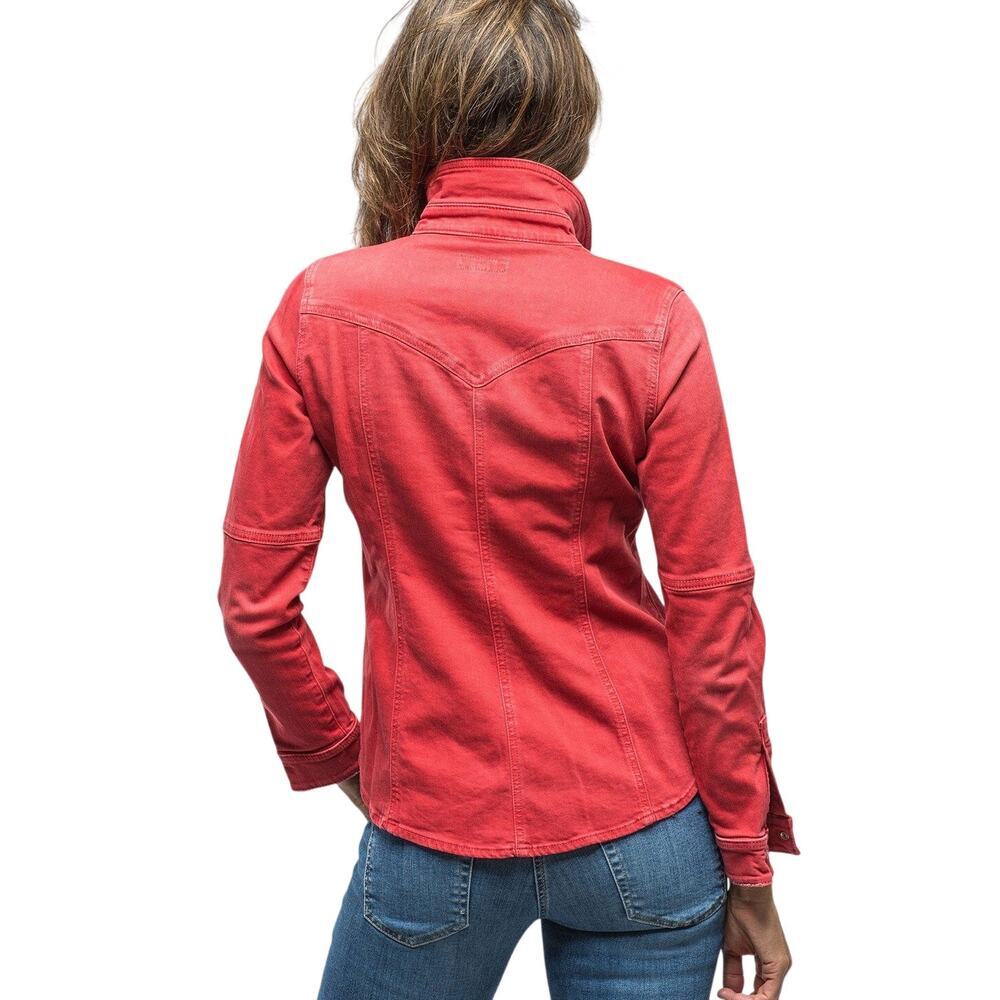 Teleria Zed Women's Garment-dyed Western Denim Shirt Pink size IT 46 / US 8-10 - Picture 7 of 7